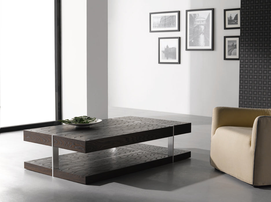 J & M Furniture Modern Coffee Table 857 in Dark Oak