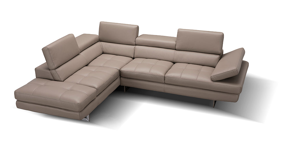 J & M Furniture A761 Italian Leather Sectional Peanut In Left hand Facing