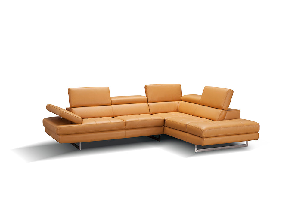 J & M Furniture A761 Italian Leather Sectional Freesia In Right Hand Facing