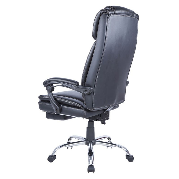 Chintaly 7288-CCH-BLK Modern Ergonomic Computer Chair Chrome