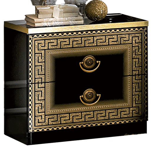ESF Camelgroup Italy Aida Black-Gold Nightstand SET p11038