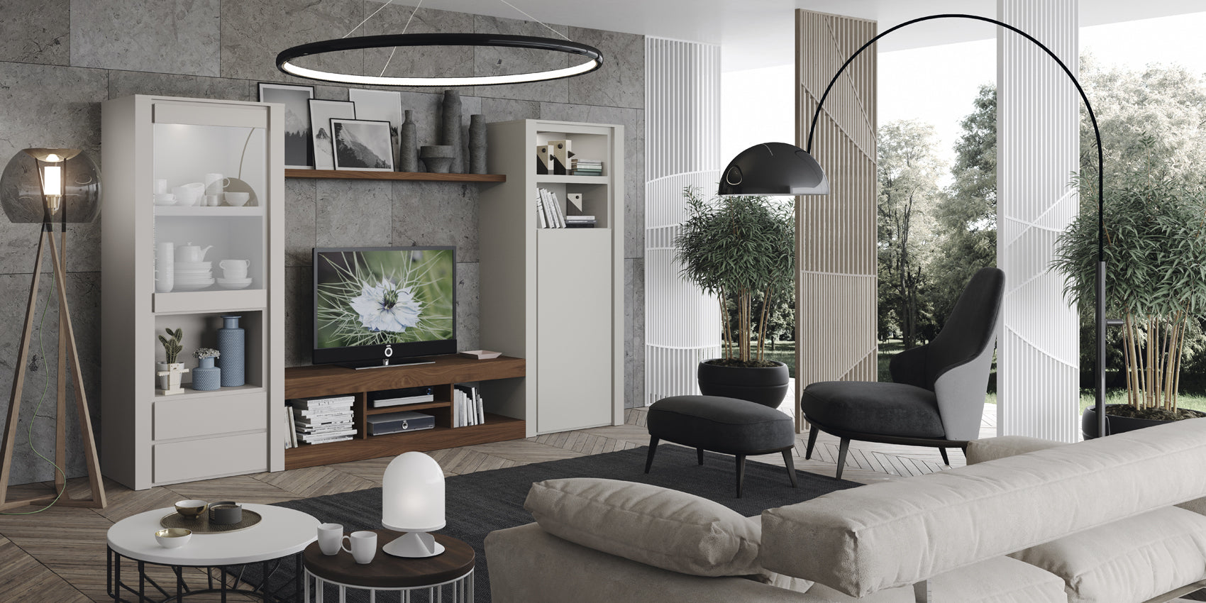 Improve Your Living Space with Garcia Laurel & Hardy Wall Units from Z Modern Furniture - Alexandria VA & Washington DC