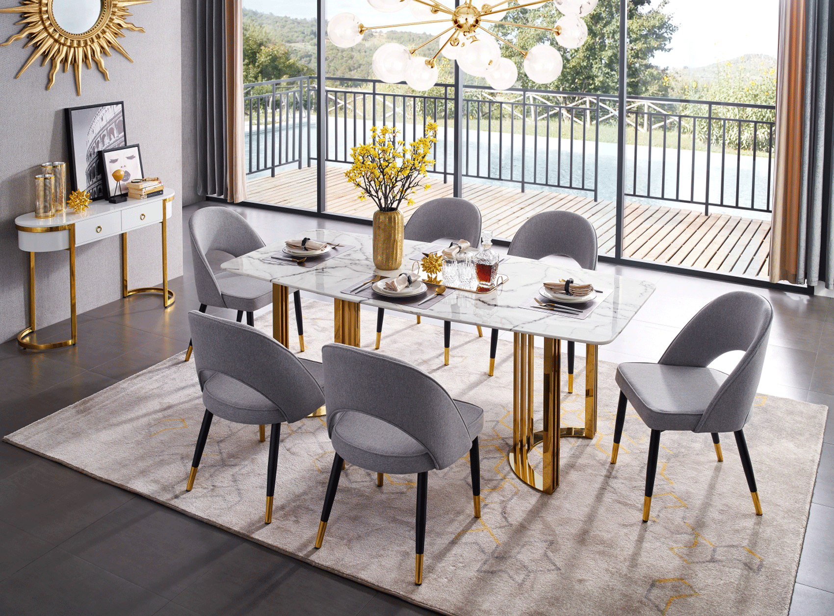 Kitchen table and chair sets that match for a smooth effect from Z Modern Furniture - Alexandria VA & Washington DC
