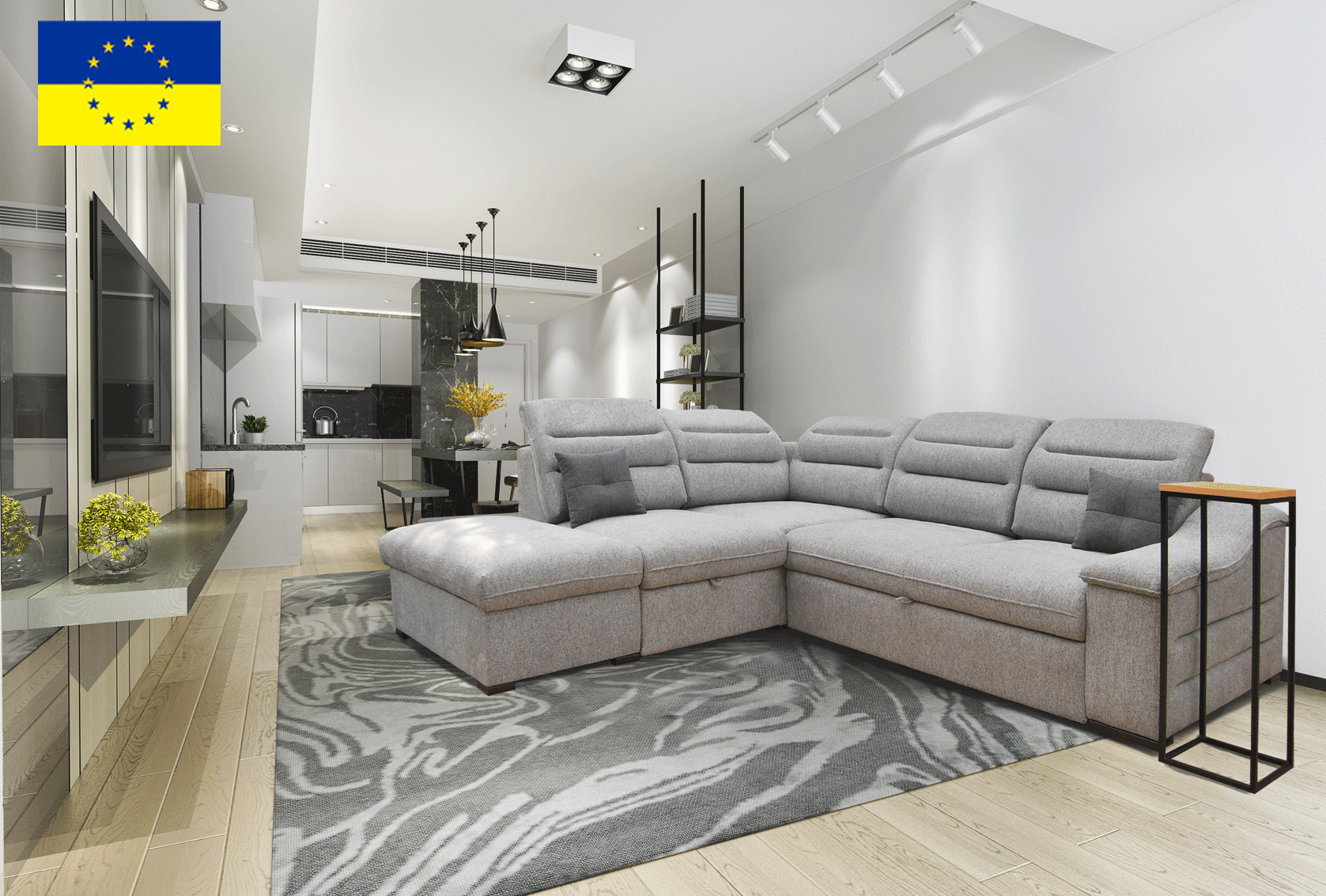 Elegant and useful decorating with sectionals with sleepers from Z Modern Furniture - Alexandria VA & Washington DC