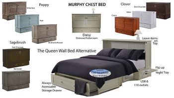 Murphy bed (Cabinet Bed)is on display in our Alexandria Virginia showroom