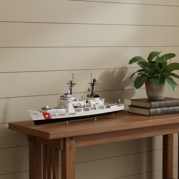 Hand Painted Model Boat (624375) - White