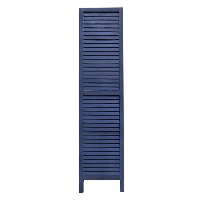 3 Panel Shutter Screen Room Divider - Dark Blue