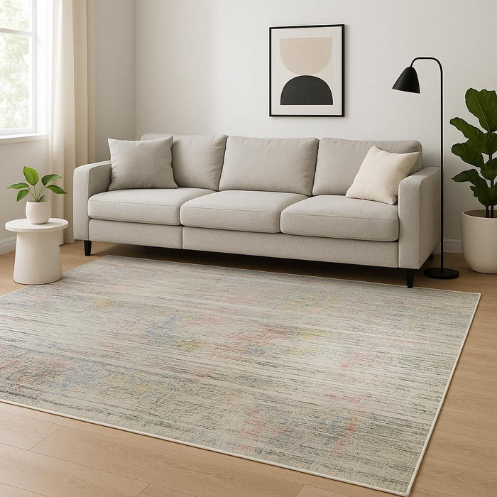 10' X 8' Abstract Hand Knotted Area Rug - Beige