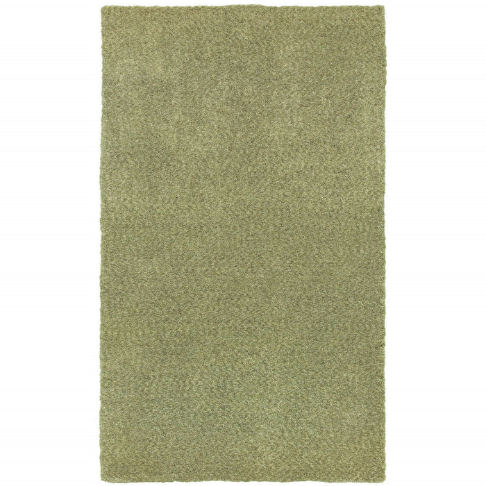 8' x 11' Shag Tufted Handmade Stain Resistant Area Rug - Olive Green