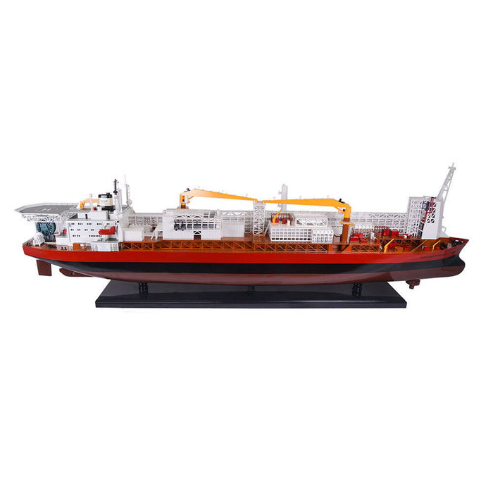 Hand Painted Model Boat (624228) - Light Brown / White