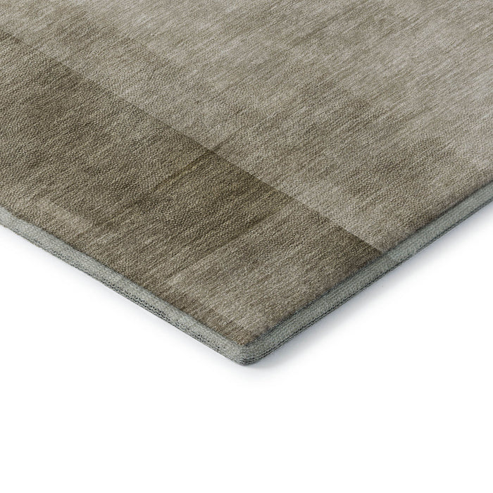 10' X 14' Geometric Washable Area Rug With UV Protection (692493) - Khaki / Ivory