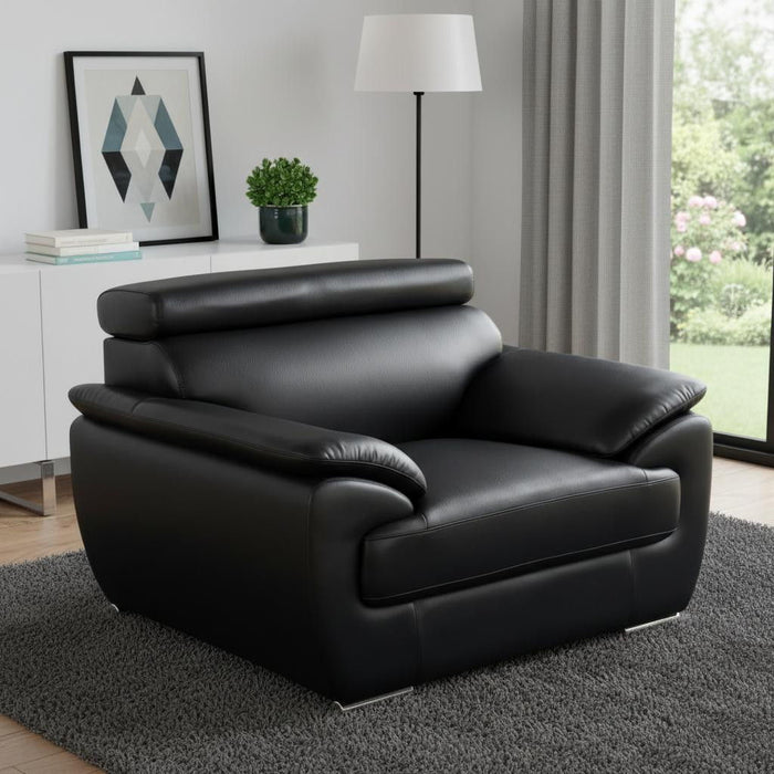 Captivating Leather Chair - Black