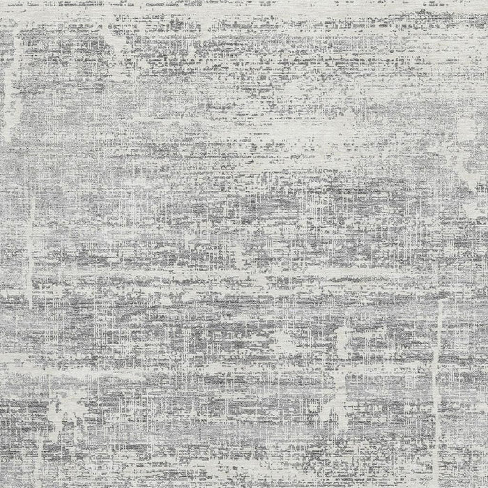 9' X 12' Abstract Washable Area Rug With UV Protection - Silver / Gray