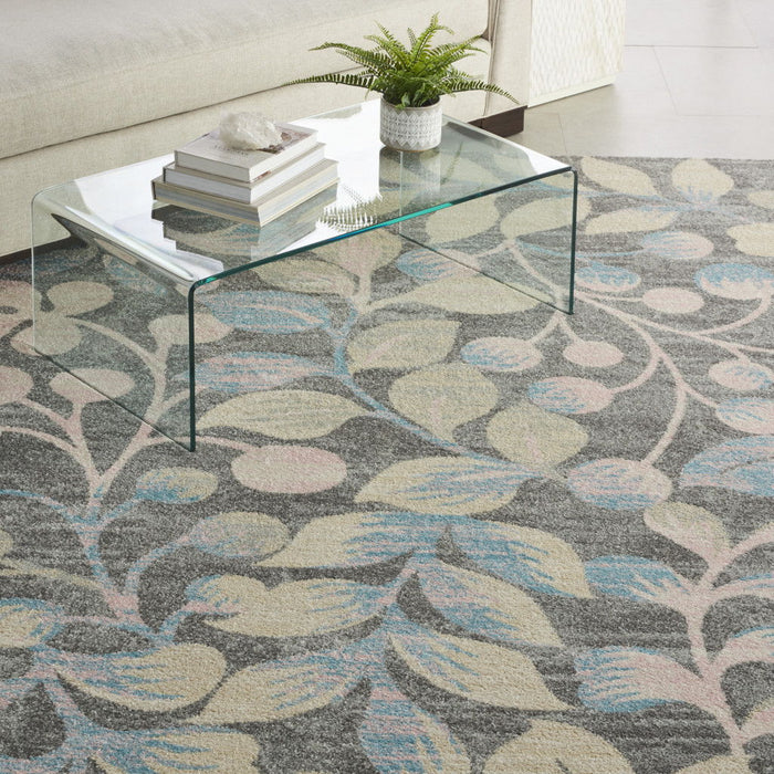 9' X 12' Boical Leaves Area Rug - Beige