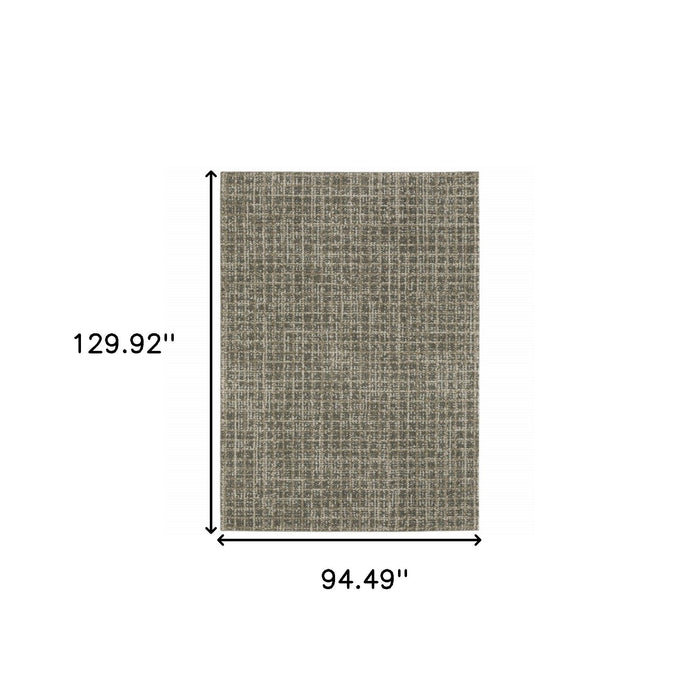 8' x 11' Geometric Power Loom Area Rug - Gray