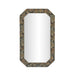 Charlene 35x59-inch jewel wall mirror with watercolor print frame, modern TOV Furniture wall mirror for stylish home decor.