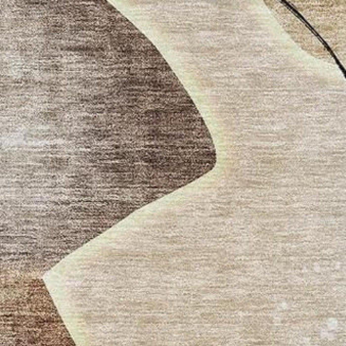 9' X 12' Floral Washable Area Rug With UV Protection (656788) - Brown / Beige