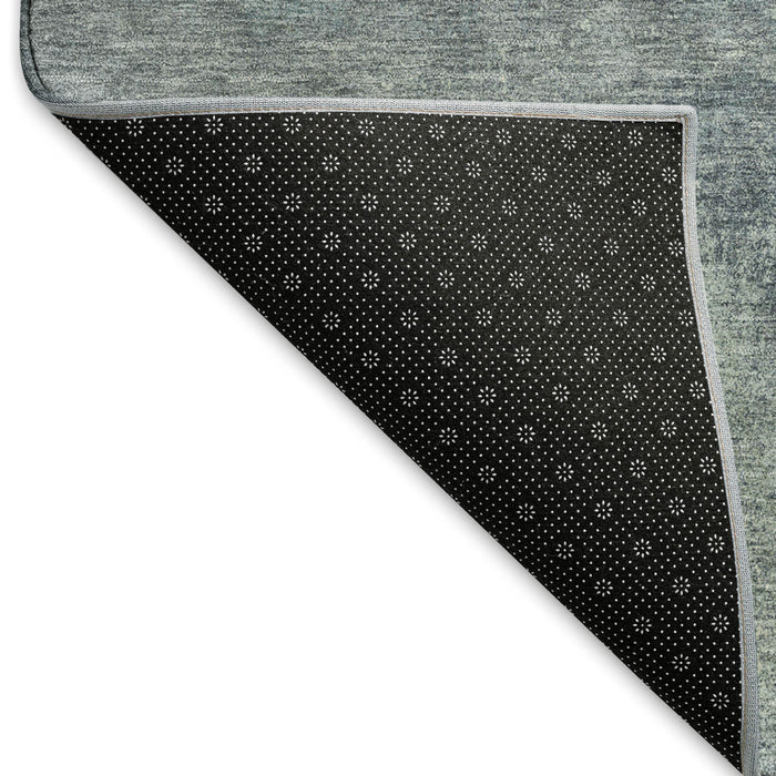 10' X 14' Abstract Washable Area Rug With UV Protection (693192) - Sage / Ivory / Blue