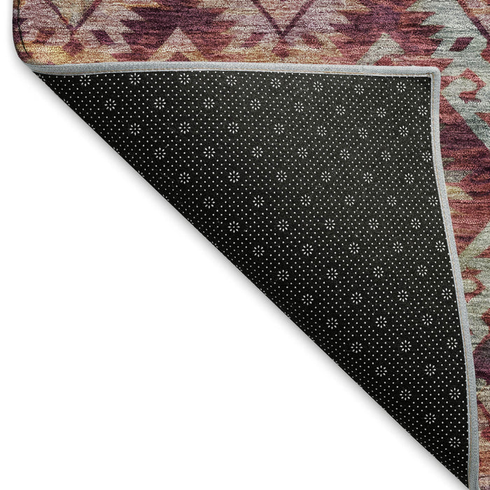 10' X 14' Washable Area Rug With UV Protection (695630) - Rust / Gold / Gray