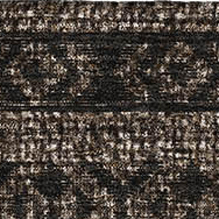 9' X 12' Southwestern Washable Area Rug With UV Protection - Chocolate And Gray