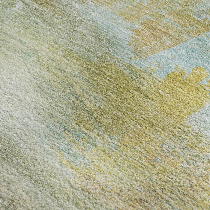 10' X 14' Abstract Washable Area Rug With UV Protection (715549) - Beige / Ivory