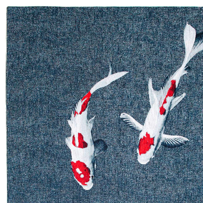 5' X 7' Abstract Washable Area Rug (552035) - Blue / White