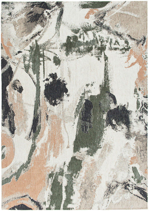 8' x 11' Abstract Non Skid Area Rug - Gray And Orange