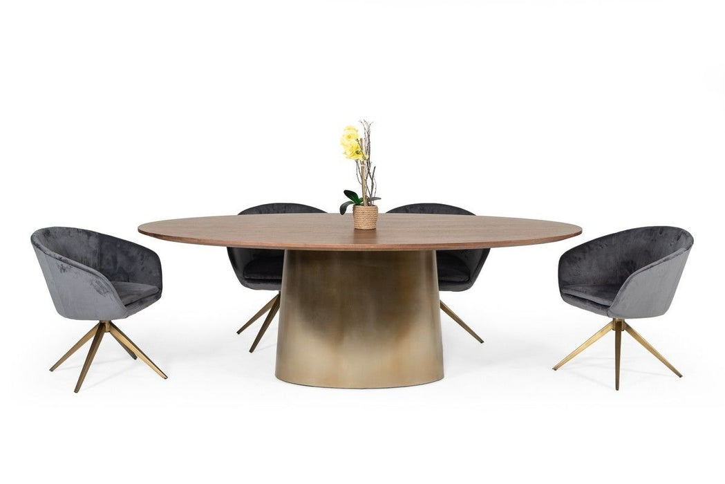 Velved Dining Chair - Gray