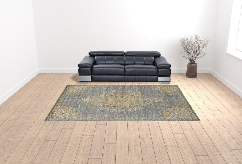 9' x 13' Wool Handmade Area Rug - Slate Gray
