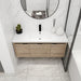 Giga floating bathroom vanity with resin sink and soft-close doors, modern design, wall-mounted with sleek finish.