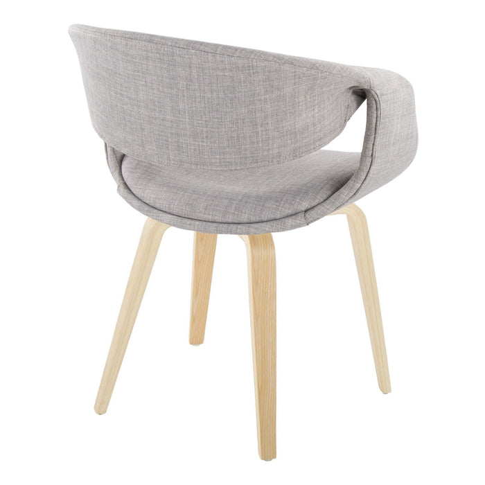 Curvo - Upholstered Chair (Set of 2) - Natural Wood Legs