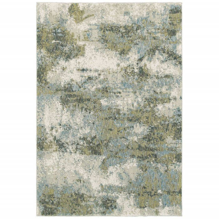 10' x 13' Power Loom Area Rug - Blue Green