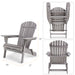 Set of 2 Giga outdoor wooden Adirondack lounge patio chairs made of solid cedar, perfect for garden and outdoor relaxation.