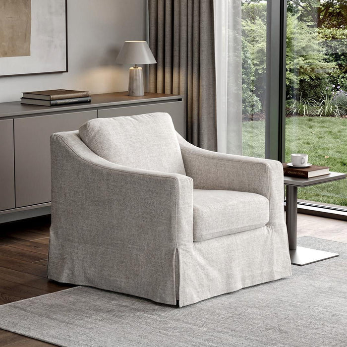 Upholstered Arm Chair - Beige