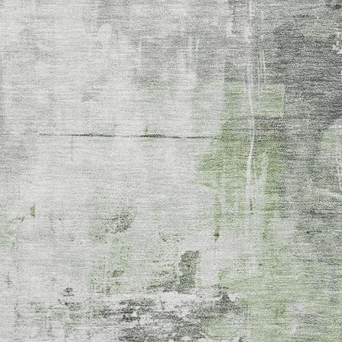 10' X 14' Abstract Washable Area Rug With UV Protection (696668) - Green / Ivory / Gray