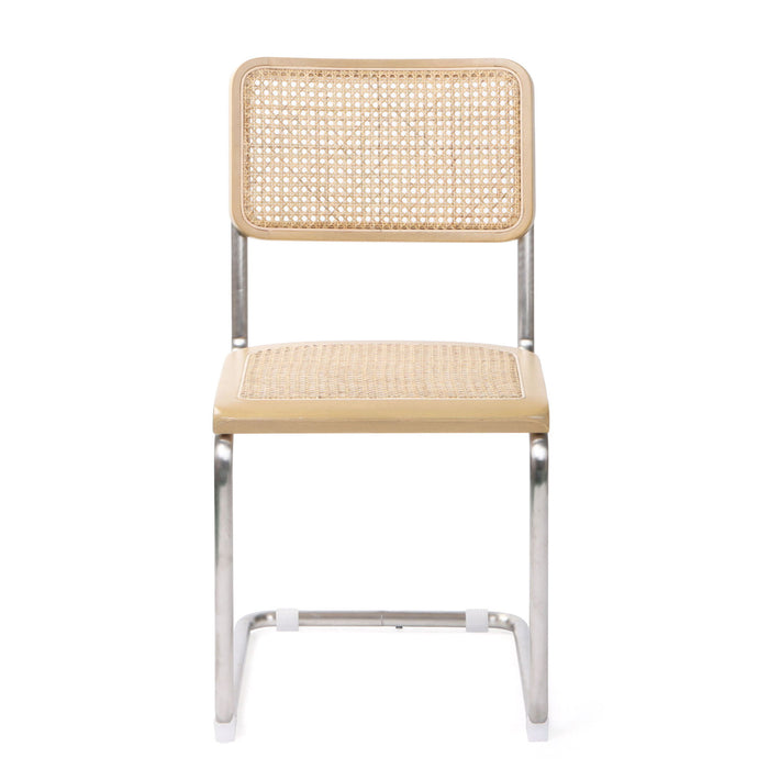 Steel Open Back Dining Side Chairs (Set of 2) - Natural