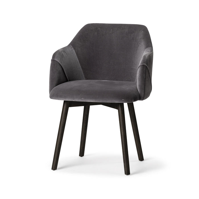 Upholstered Fabric Dining Room Arm Chair - Gray