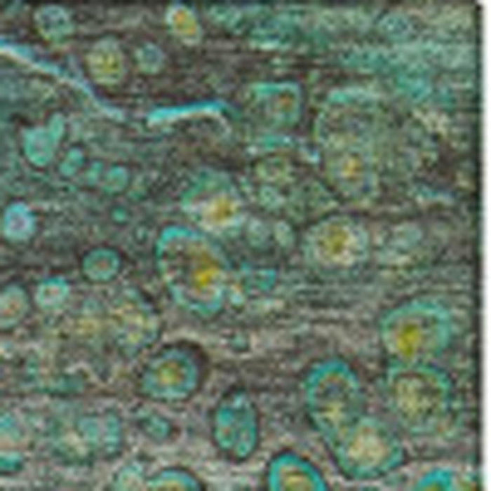 8' X 10' Abstract Washable Area Rug With UV Protection (650438) - Teal / Gold / Gray