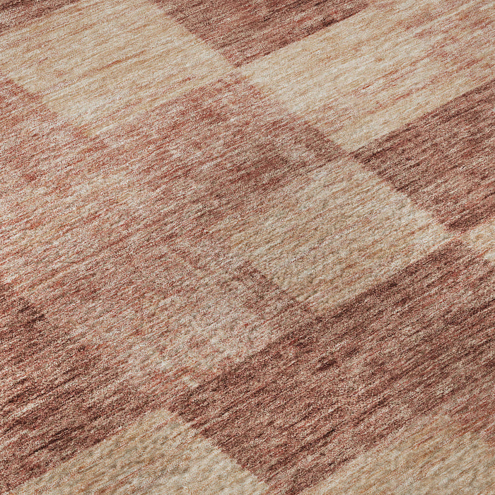 10' X 14' Geometric Washable Area Rug With UV Protection (686234) - Rust / Copper