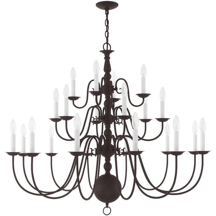 40" Multi Light Dimmable Chandelier With Shades - Bronze