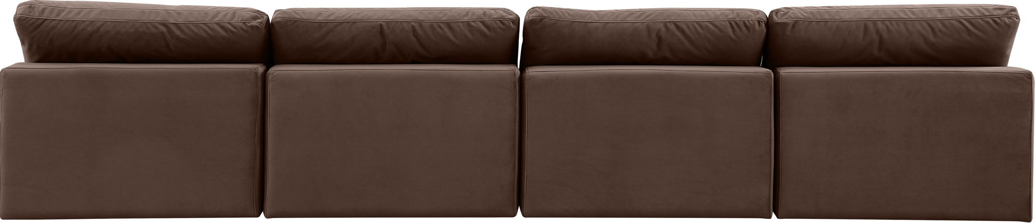 Comfy - Velvet Modular Armless Sofa 4 Seats