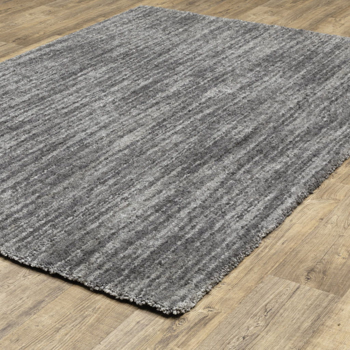10' x 13' Shag Power Loom Stain Resistant Area Rug - Gray