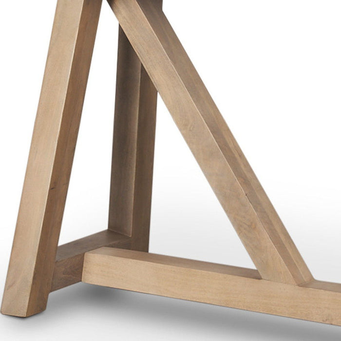 70" Solid Wood Trestle Console Table - Brown