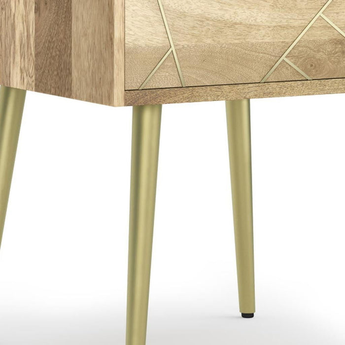 22" Metal End Table - Natural