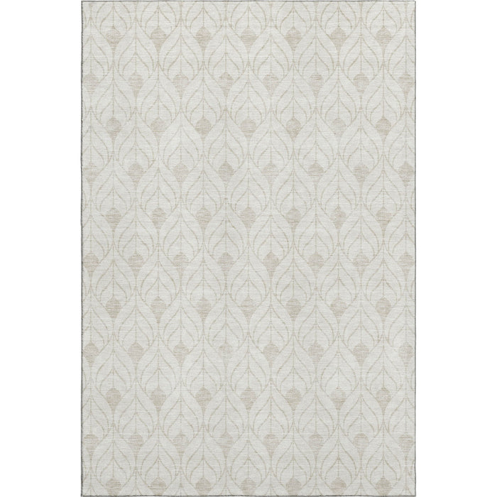 10' X 14' Geometric Washable Area Rug With UV Protection (674023) - Ivory / Beige