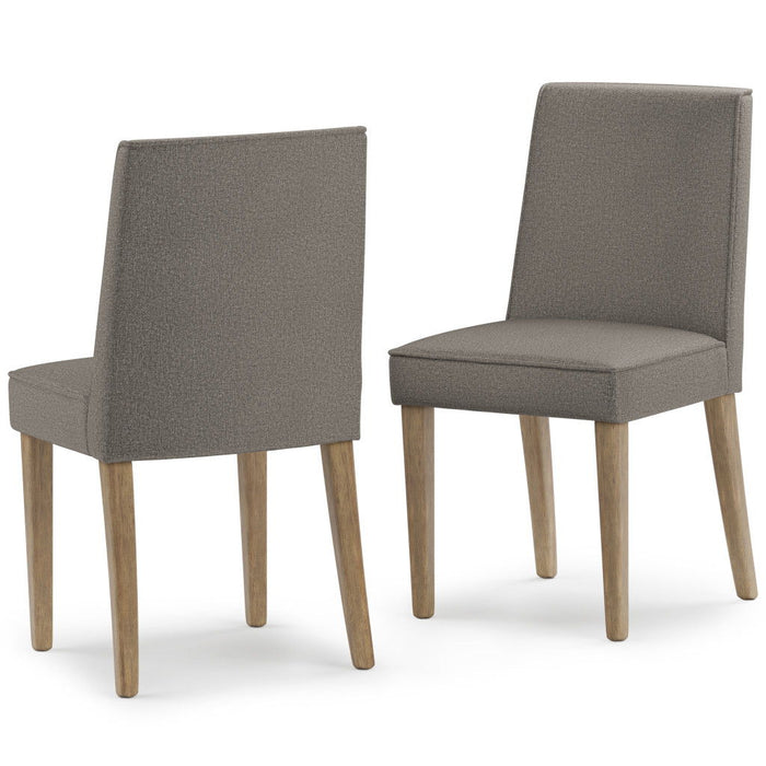 Wood Dining Parsons Chairs (Set of 2) - Taupe / Brown