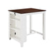 Giga Graham 3-piece small space counter height dining set with table, shelves, and two chairs in modern design