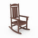 Giga traditional porch rocker chair made of durable HDPE poly lumber, ideal for porch, patio, or garden relaxation.