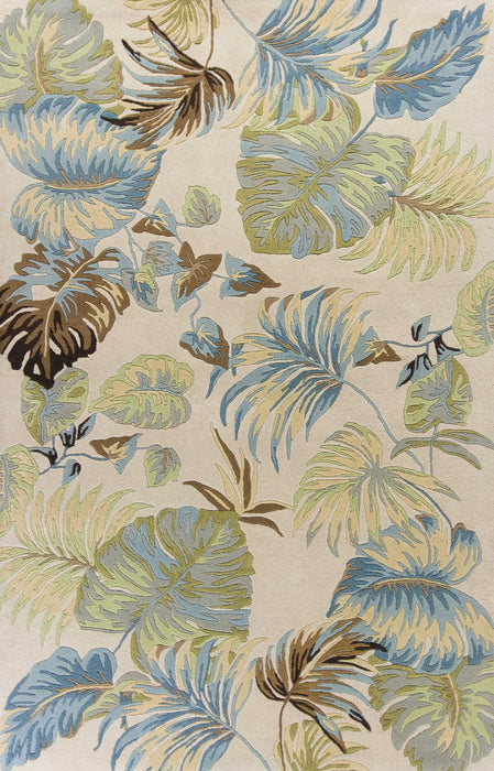 8' x 10' 6 Wool Area Rug - Ivory Or Blue