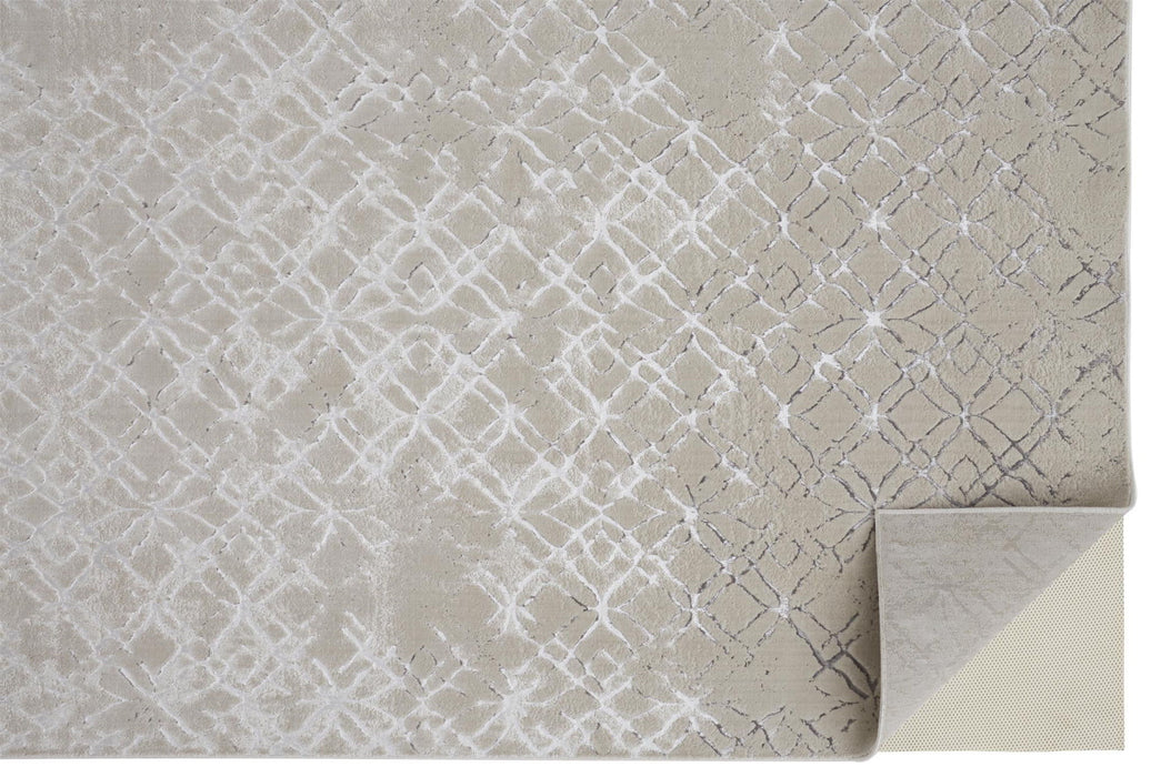 13' x 20' Abstract Area Rug - Silver And Gray